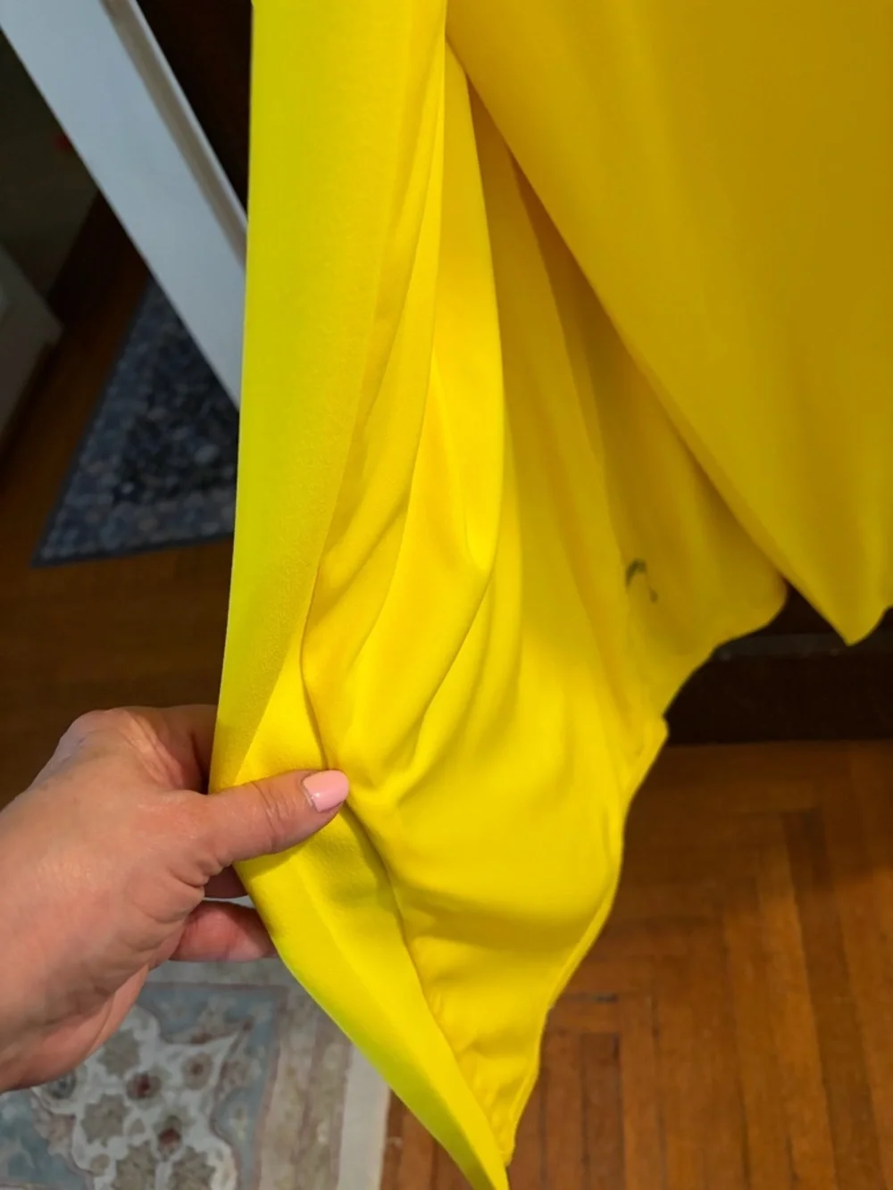 Calvin Klein Bright Yellow Wrap Maxi Dress - Picture 5 of 7